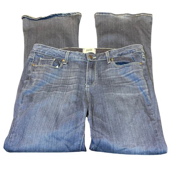 Paige Lou Lou Jeans Women’s Size 32 Dark Wash Bootcut Stretch Denim Made in USA - Picture 1 of 9